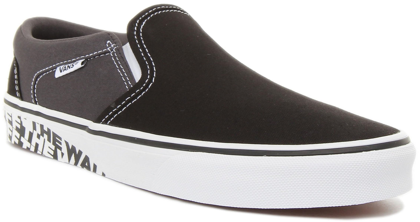 Vans Men's Asher Seasonal Trainers, OTW Sidewall Black White, 9 US