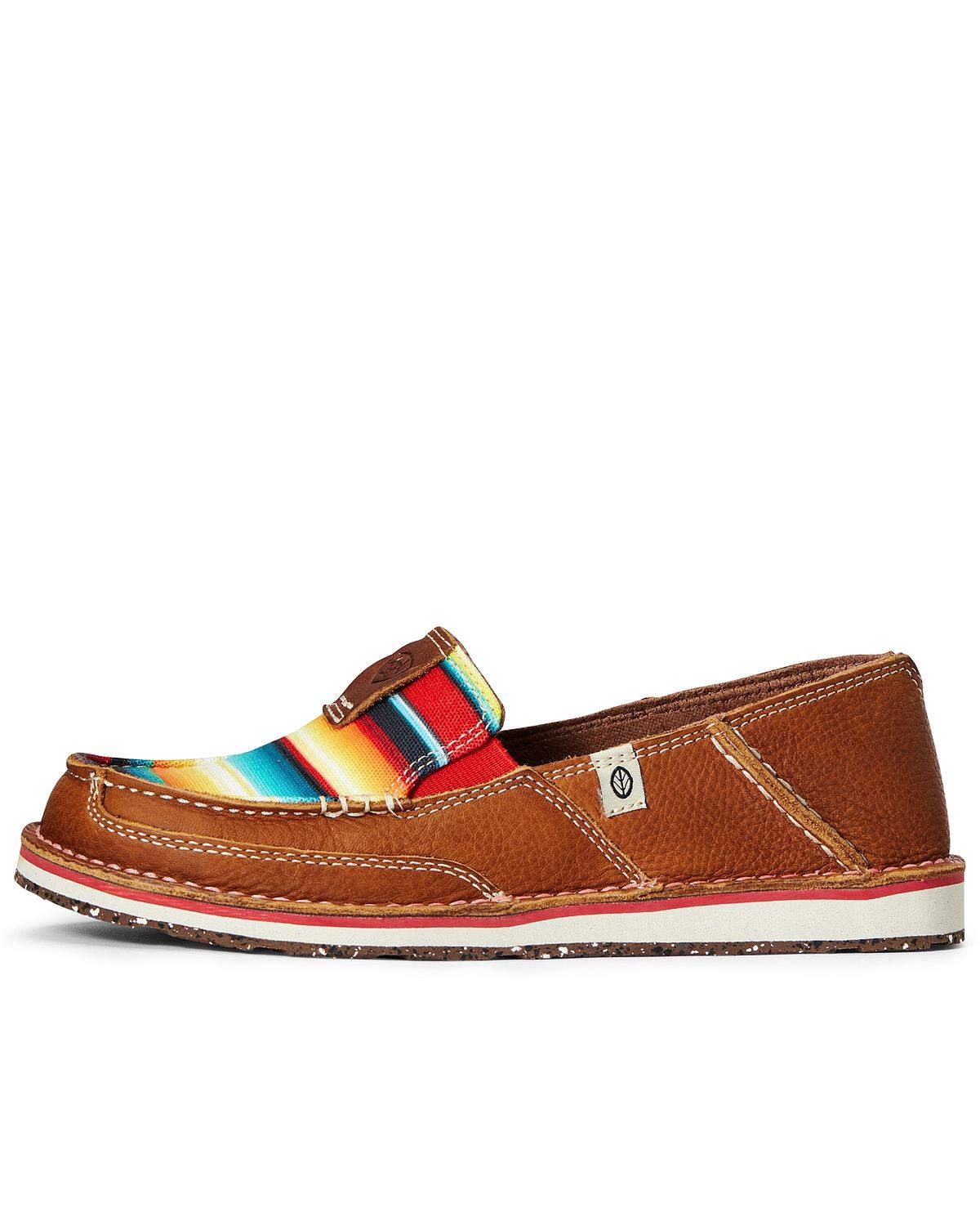 ARIAT Women's Serape Eco Cruiser Shoes Moc Toe Brown 8.5 M