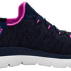 Skechers Women's Hands Free Slip-Ins Summits Dazzling Haze Sneaker, Navy/Hot Pink, 7 M US