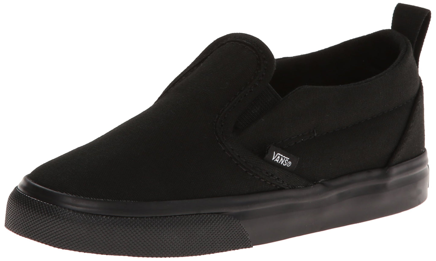Vans Kids Slip-On V (Infant/Toddler) Black/Black 9.5 Toddler