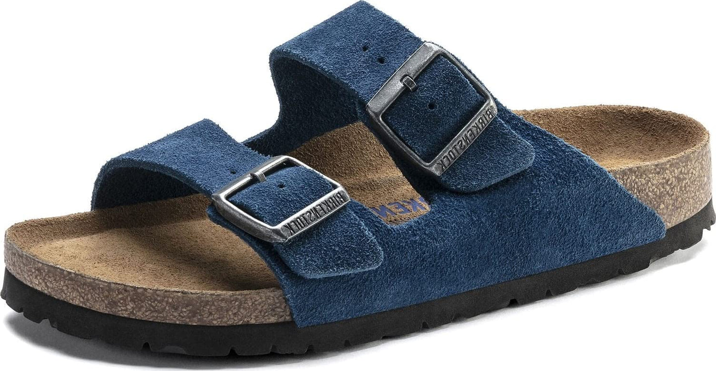 Birkenstock Women's Arizona SFB Suede Moroccan Blue 38 N