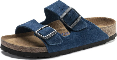 Birkenstock Women's Arizona SFB Suede Moroccan Blue 38 N