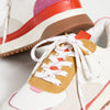 Madewell Women's Kickoff Trainer Sneakers in Bright Colorblock Leather, Primrose Multi, 9 Medium US