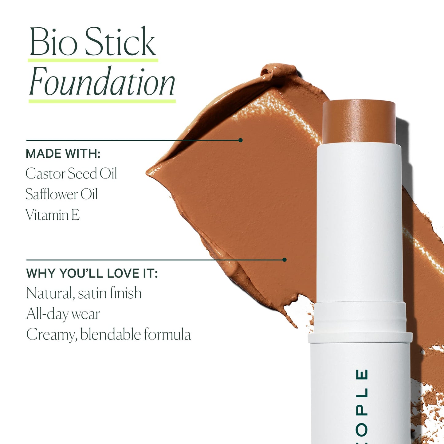 Well People Bio Stick Foundation, Creamy Natural, Satin Finish,  9C
