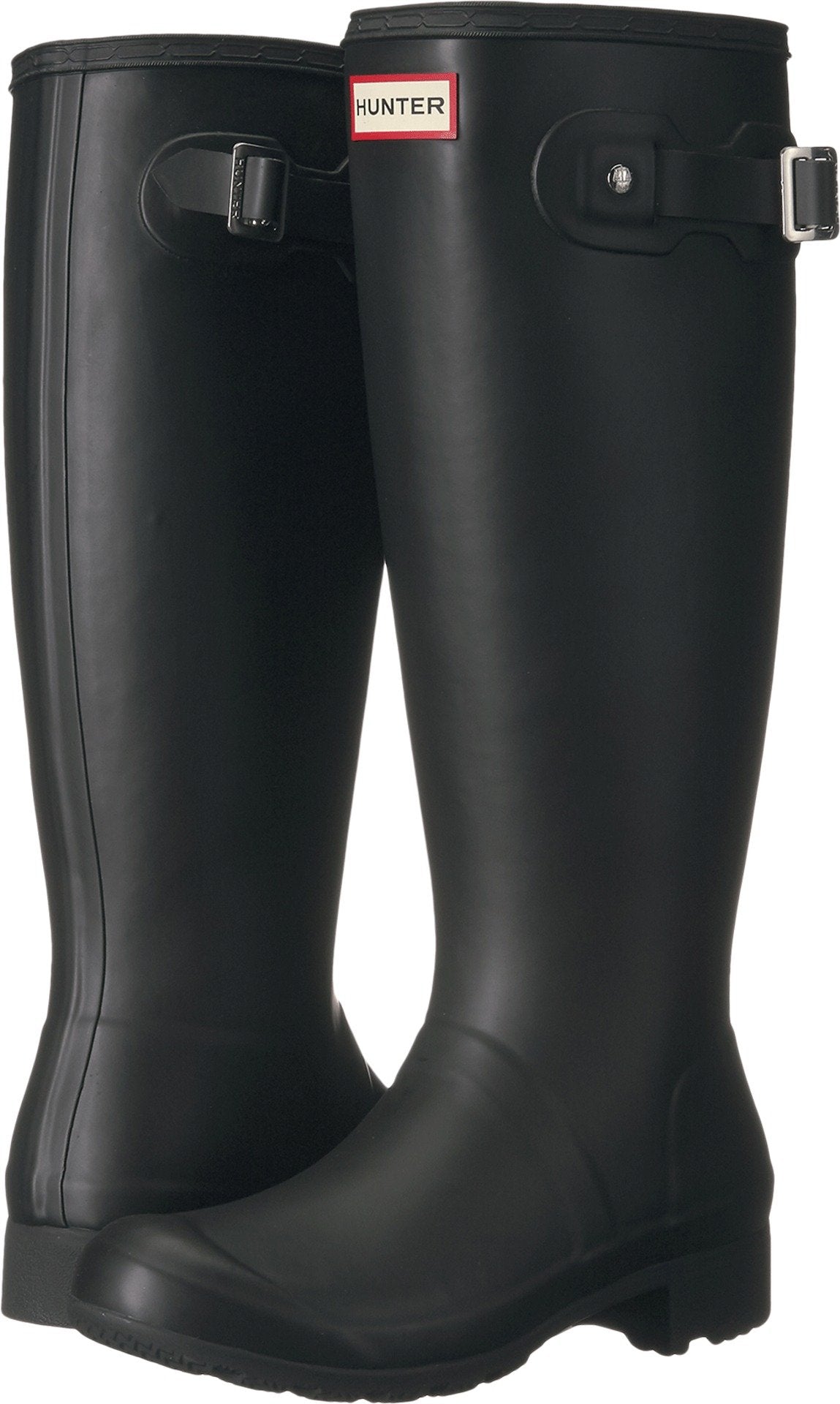 Hunter Boots Women's Original Tour Classic Rain Boot Black 7 Medium US