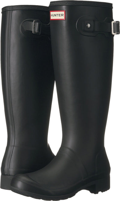 Hunter Boots Women's Original Tour Classic Rain Boot Black 7 Medium US
