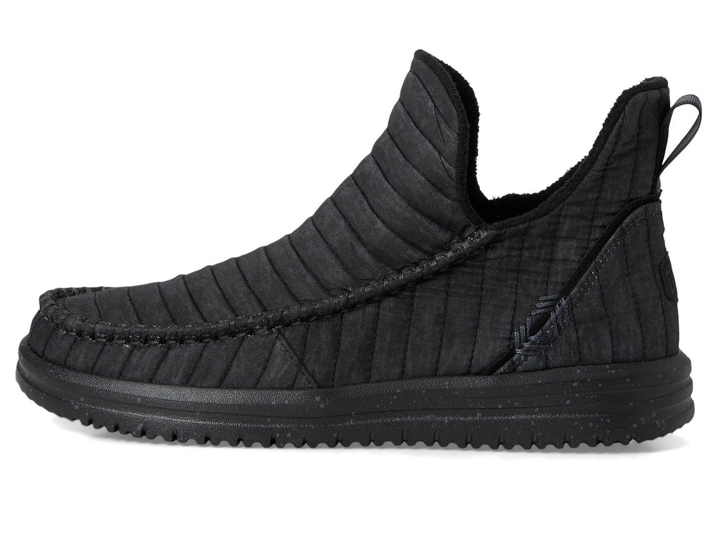 HEYDUDE Women's Camden Quilted Black/Black 10 Medium