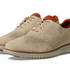 Cole Haan Men’s Shoes - 2.Zerogrand Casual Lightweight Leather Laser Wingtip Oxford, Sesame Suede/Silver Lining, 9.5-M US