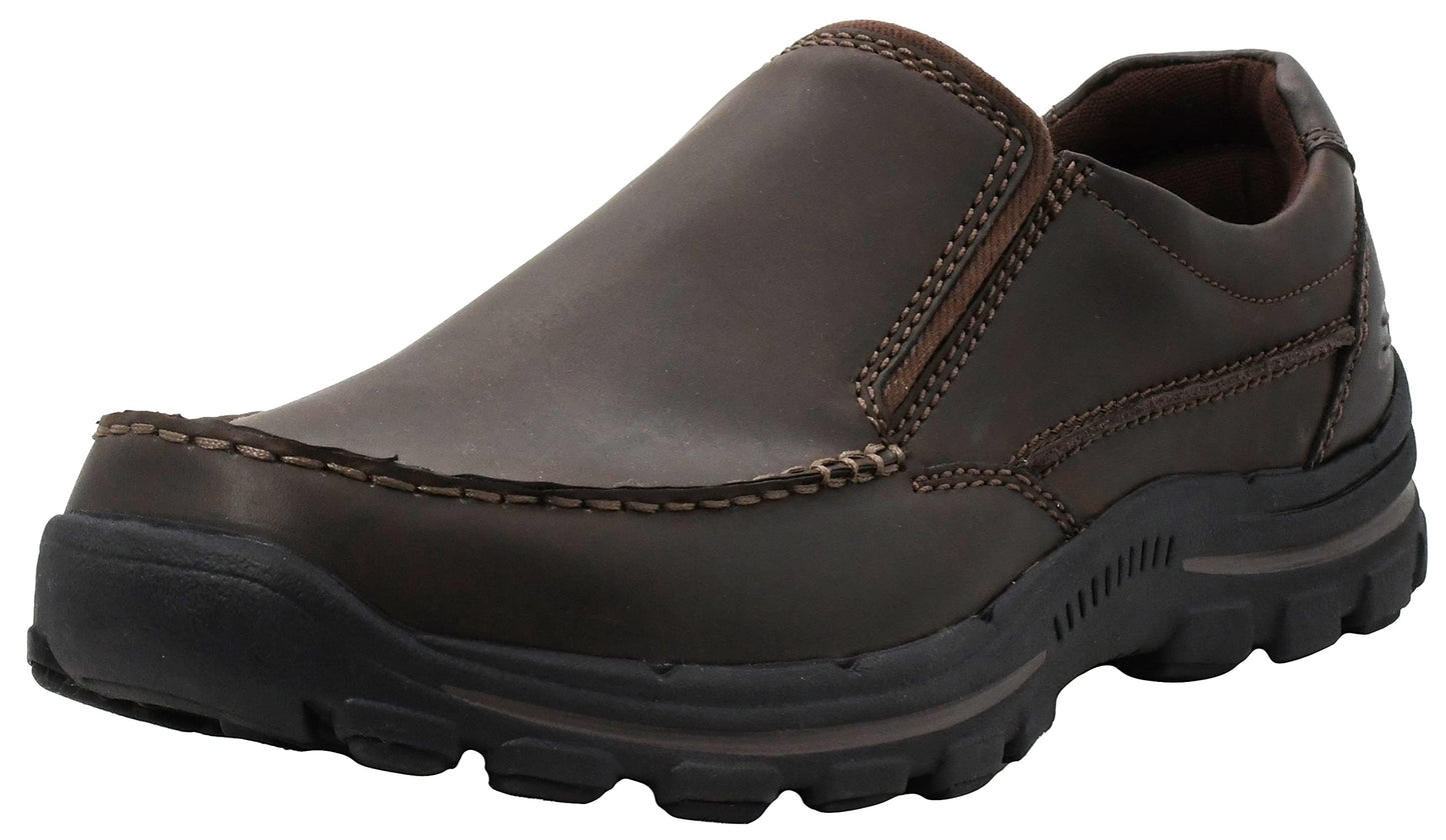 Skechers Men's Braver- Rayland Slip-On Loafer, Dark Brown, 9.5 M US