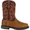 Georgia Boot Carbo-Tec LT Women's Steel Toe Waterproof Pull-On Boot, Brown, Size 9.5(M)
