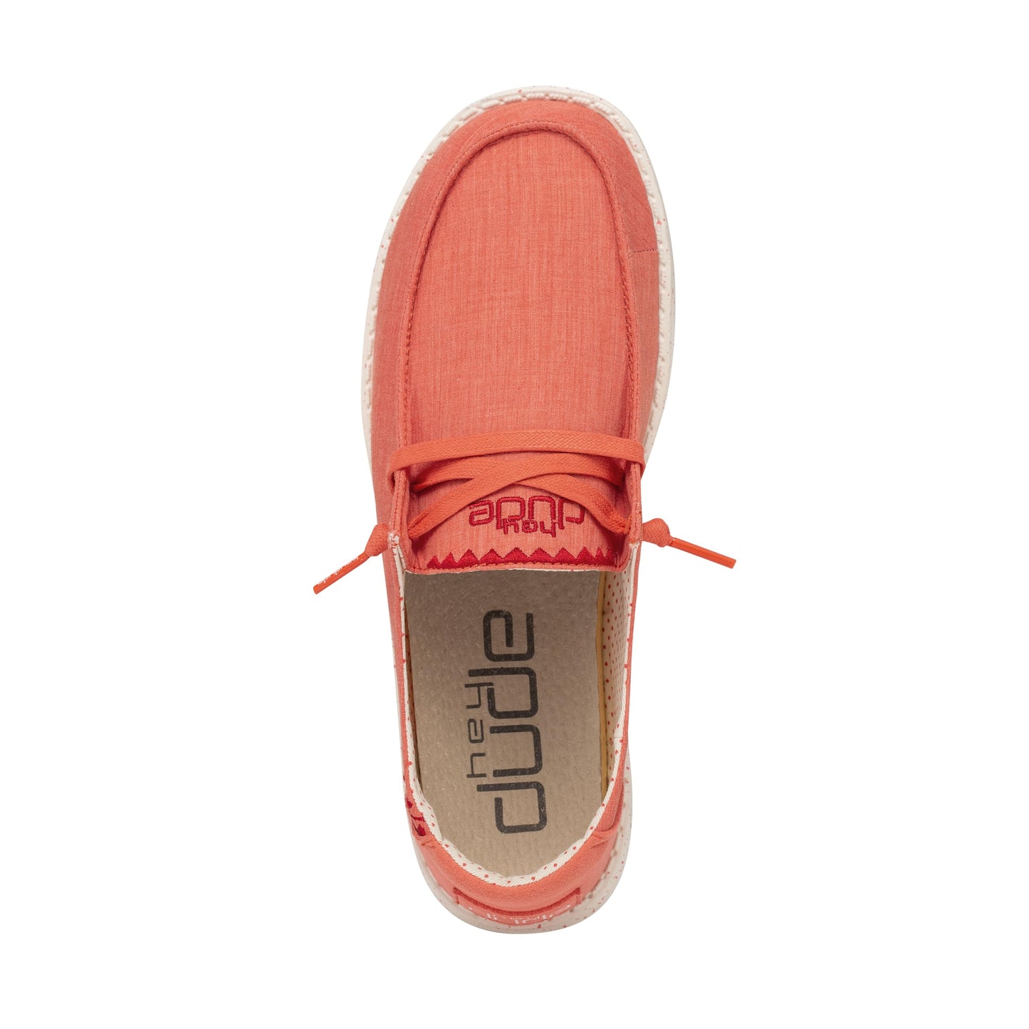 Hey Dude Women's Wendy Inca Poppy Red Size 5 | Women’s Shoes | Women’s Lace Up Loafers | Comfortable & Light-Weight