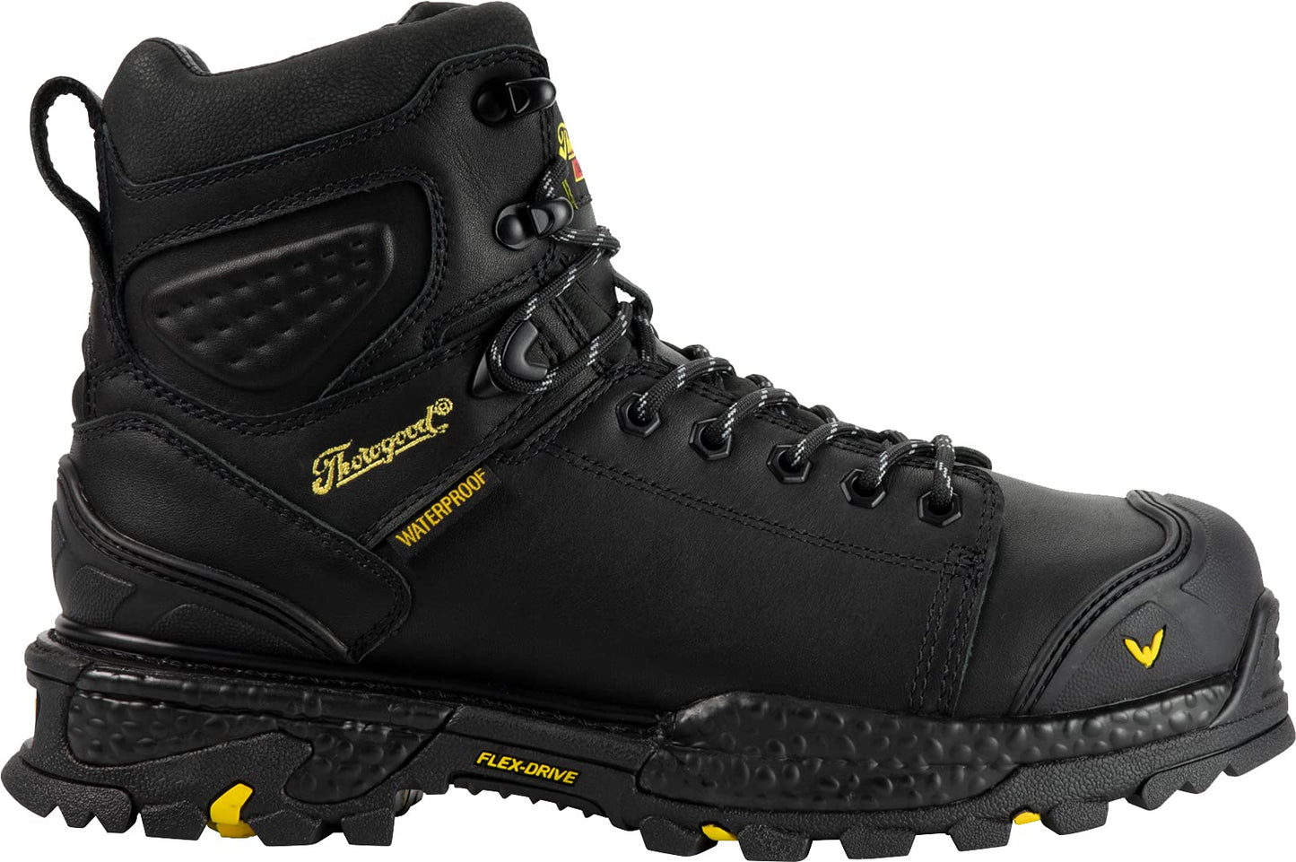 Thorogood Infinity FD 6” Waterproof Composite Toe Work Boots for Men Made with Premium Full-Grain Leather and Slip-Resistant Anti-Fatigue Outsole; EH Rated, Black - 14 M US