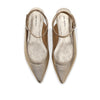 Free People Womens Jules Point Flat, Gold, 8 Medium