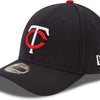 New Era MLB 39Thirty Team Classic Stretch Flex Fit Team Color Primary Logo Primary Logo Baseball Cap Hat - Minnesota Twins Navy - Medium-Large