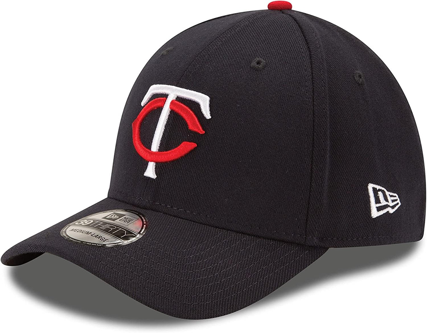 New Era MLB 39Thirty Team Classic Stretch Flex Fit Team Color Primary Logo Primary Logo Baseball Cap Hat - Minnesota Twins Navy - Medium-Large