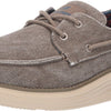 Skechers mens Status 2.0- Lorano Moc Toe Canvas Deck Shoe Oxford, Taupe, 10.5 US