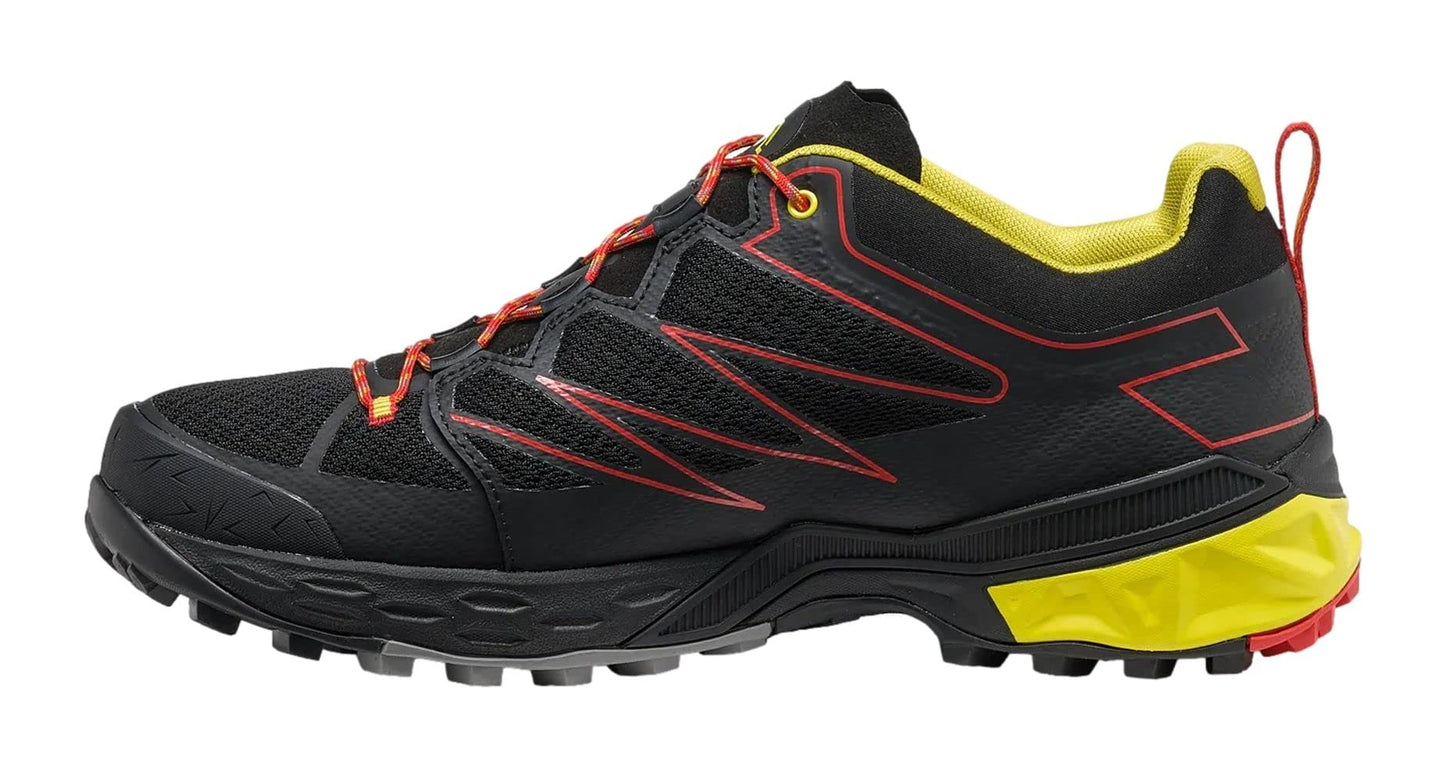 ASOLO Softrock Hiking Shoes - Men's Black/Black/Yellow 11