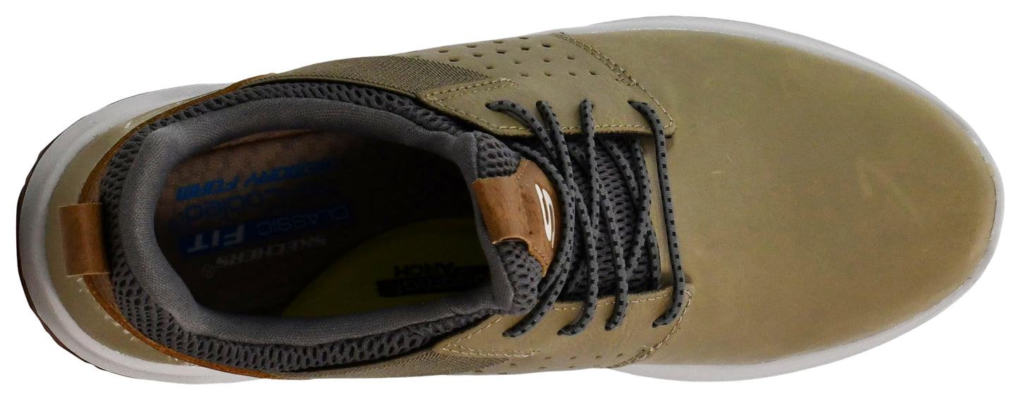 Skechers Men's Delson-Axton Shoes, Taupe, 9 M