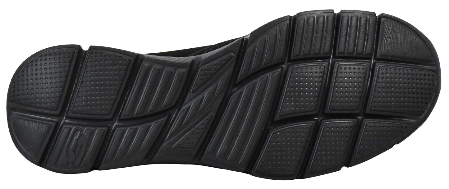 Skechers mens Equalizer Persistent Ballet Flat, Black, 7.5 US