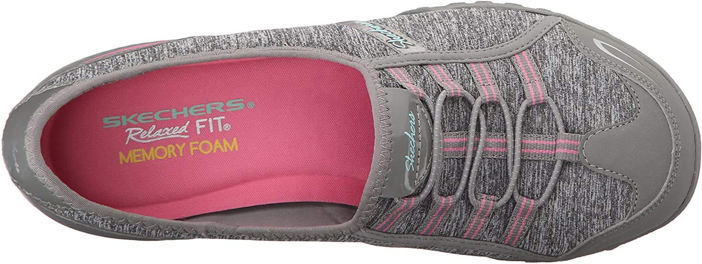 Skechers Women's Good Life Fashion Sneaker Grey/Pink 8.5 Wide