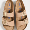 Birkenstock Women's Arizona Soft Footbed Sandals, Sandcastle, 9-9.5 Medium US