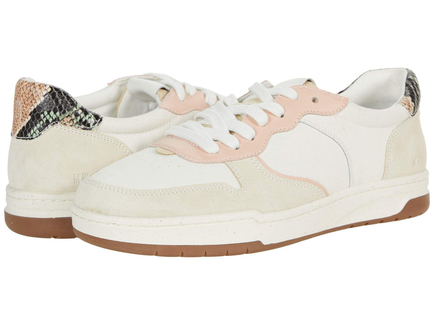 Madewell Court Sneaker in Snake Embossed Leather Sheer Pink Multi 5 M