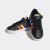 adidas Boy's Grand Court 2.0 EL (Little Kid/Big Kid) Core Black/Lucid Blue/Court Green 6.5 Big Kid M