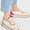 Madewell Women's Kickoff Trainer Sneakers in Bright Colorblock Leather, Primrose Multi, 10 Medium US
