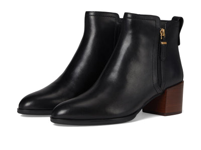Cole Haan Womens Haisley Ankle Bootie, Black Leather, 10 Medium