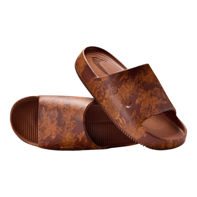 Nike Calm Printed Men's Slides (HQ1125-200, Cinnamon/Monarch) Size 8