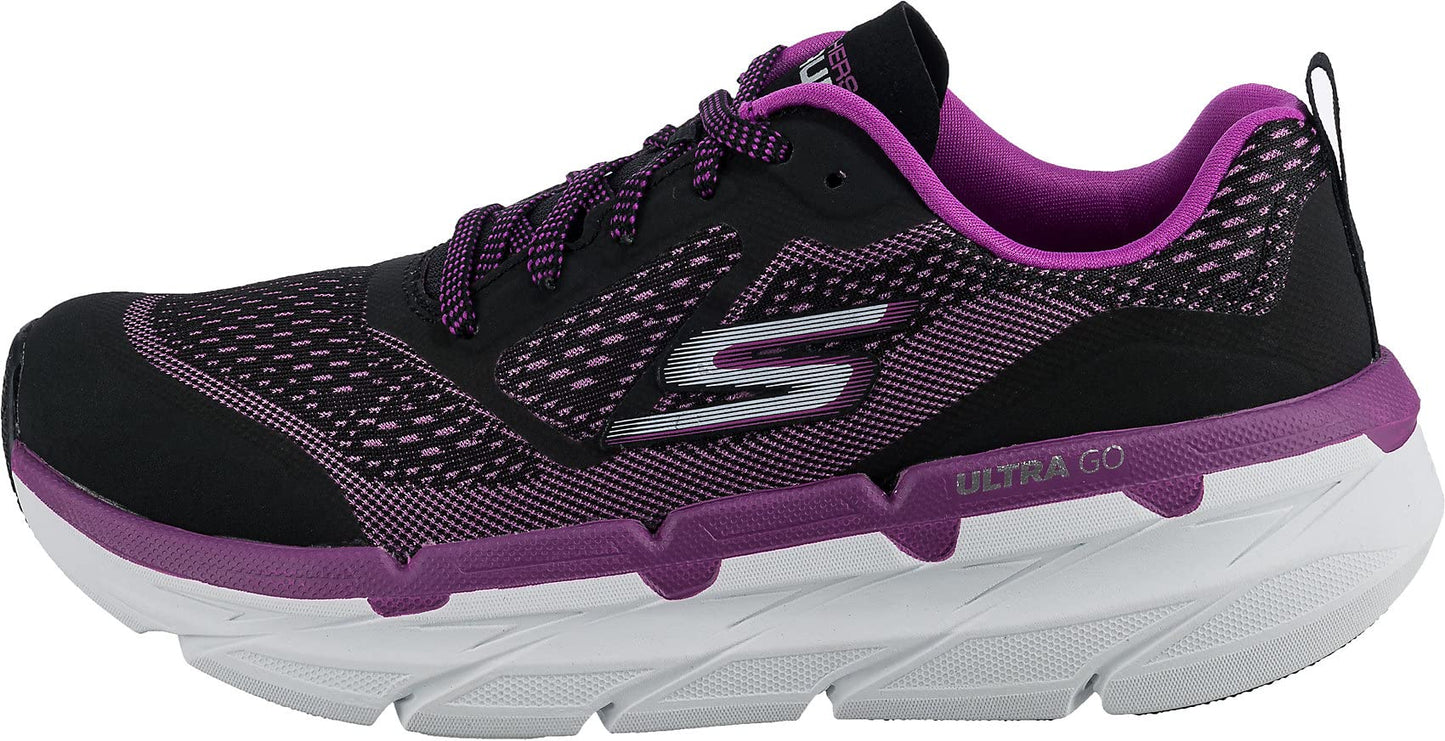 Skechers Women's MAX Cushion - 17690 Shoe, Black/Purple, 10 M US