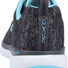 Skechers Women's Flex Appeal 3.0, Black/Light Blue, 8.5