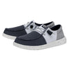 HEYDUDE Women's Wendy Tri Varsity Slip On Loafer, Navy Size 5 | Colorblock