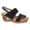 Dansko Women's Tamia Black Wedge Sandal 6.5-7 M US