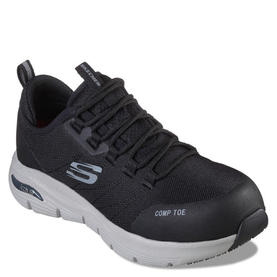 Skechers Work Arch Fit SREbinal Work Shoe Womens Oxford 11 BM US BlackGrey