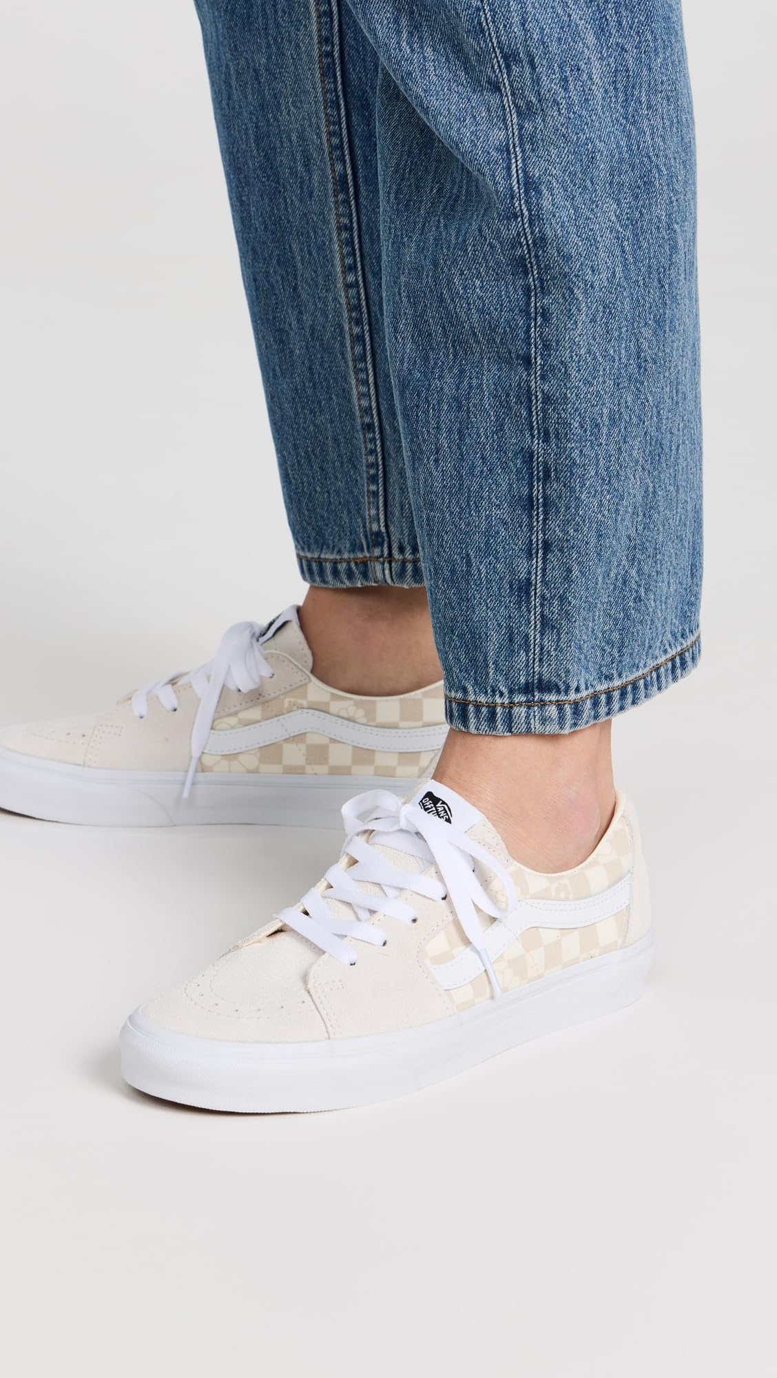 Vans Women's FU SK8-Low Sneakers, Marshmallow, Off White, Print, 11 Medium US