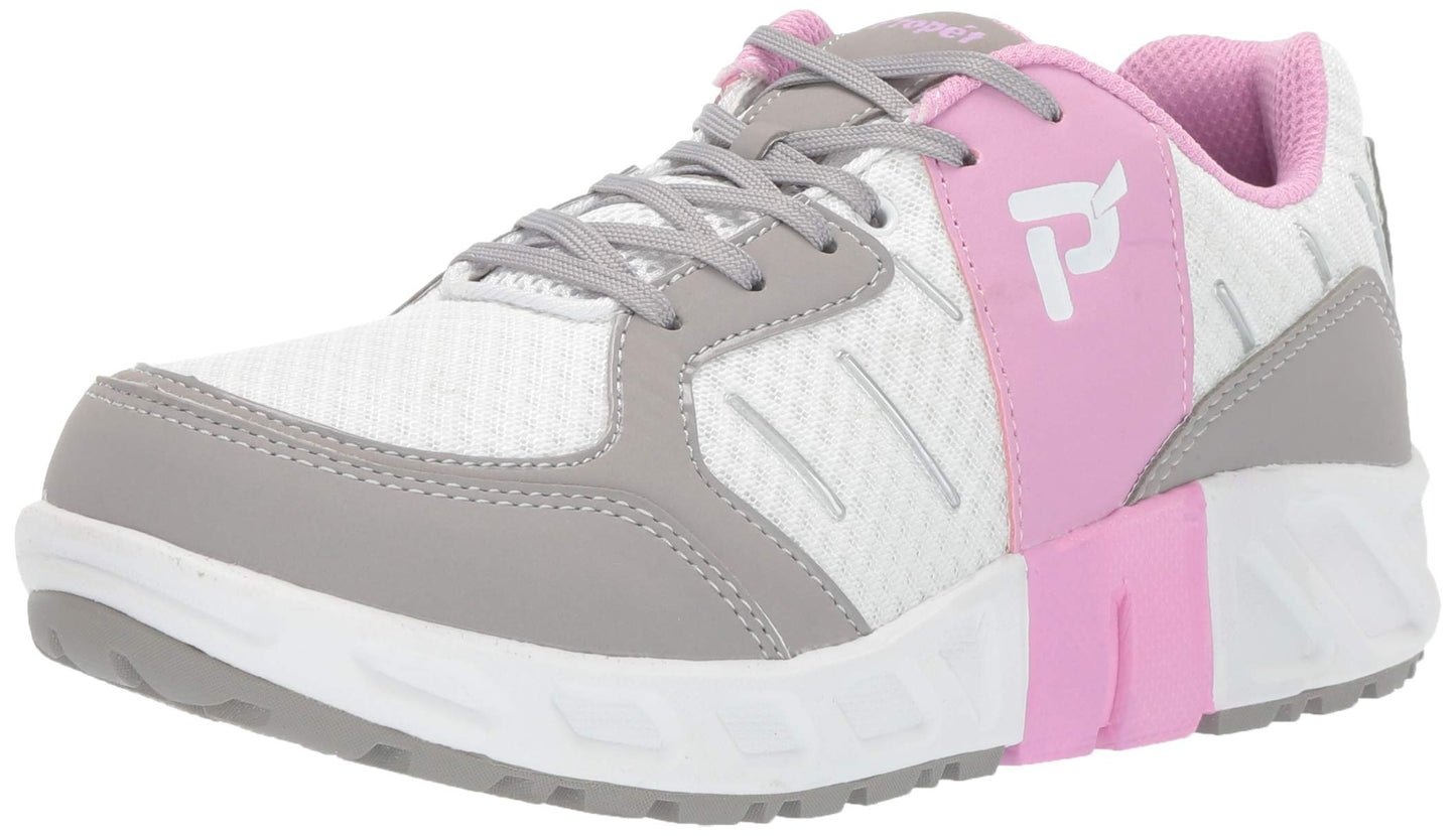 Propet Women's Matilda Shoe, White/Pink, 8.5 2E US