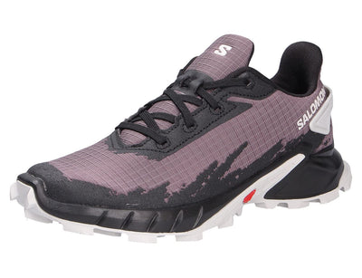 Salomon Women's ALPHACROSS 4 Trail Running Shoes for Women, Moonscape/Black/Lunar Rock