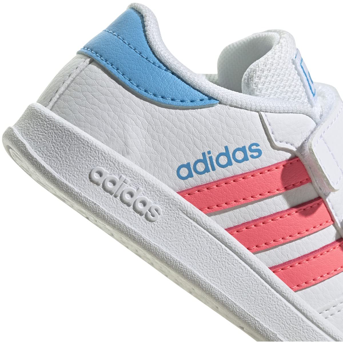 adidas Baby Girl's Breaknet (Toddler) White/Acid Red/Sky Rush 10 Toddler M
