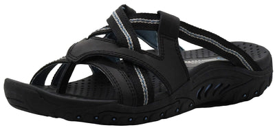 Skechers Women's Reggae-Soundstage Thong Sandal,Black,8 M US