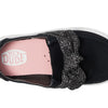 HEYDUDE Girls Wendy Bow Essentials (Toddler) Black 6 Medium