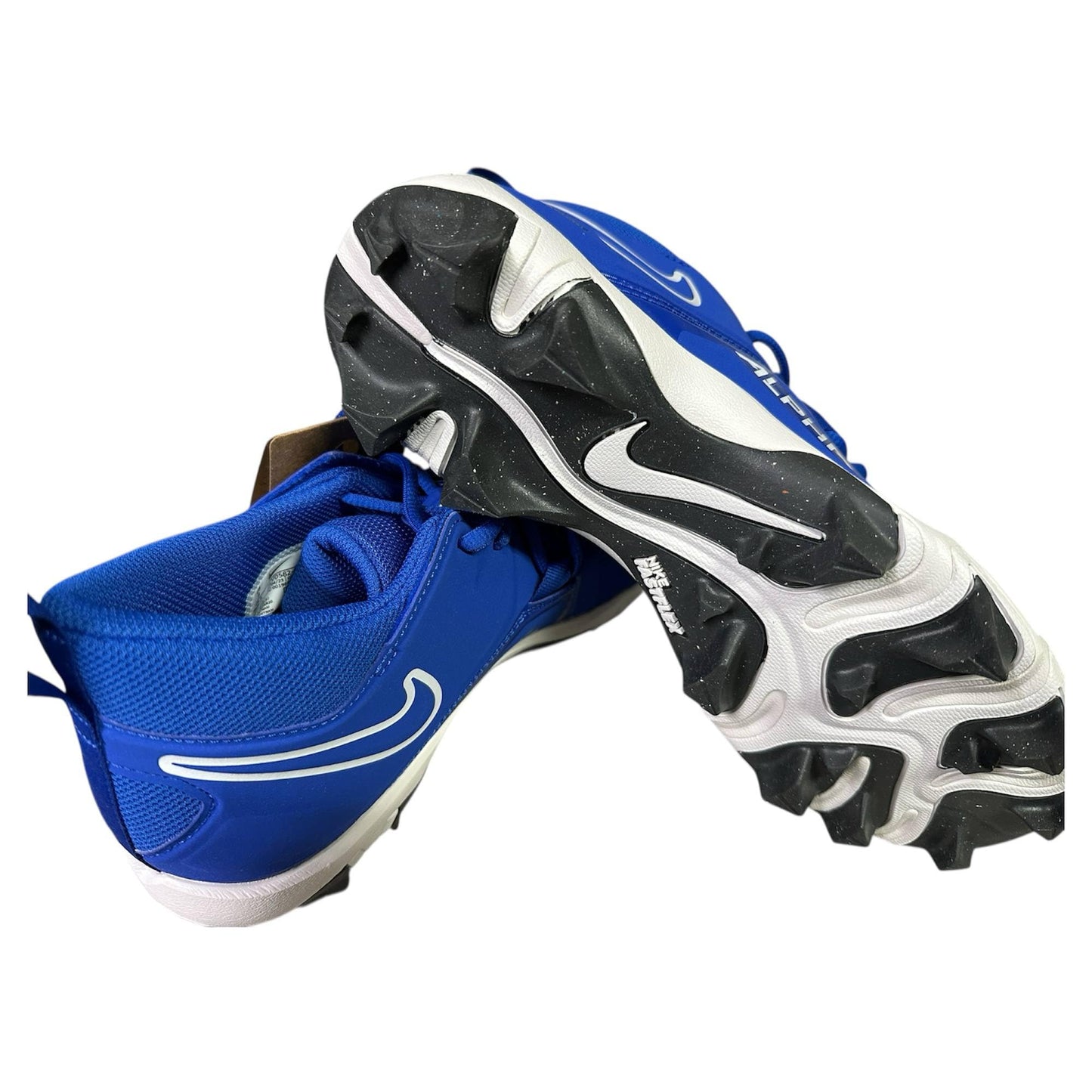 Nike Men's Alpha Menace-3 Shark Football Shoes Cleats Game Royal/University Blue/Summit White/White #CV0582-414 - Size Men's 10