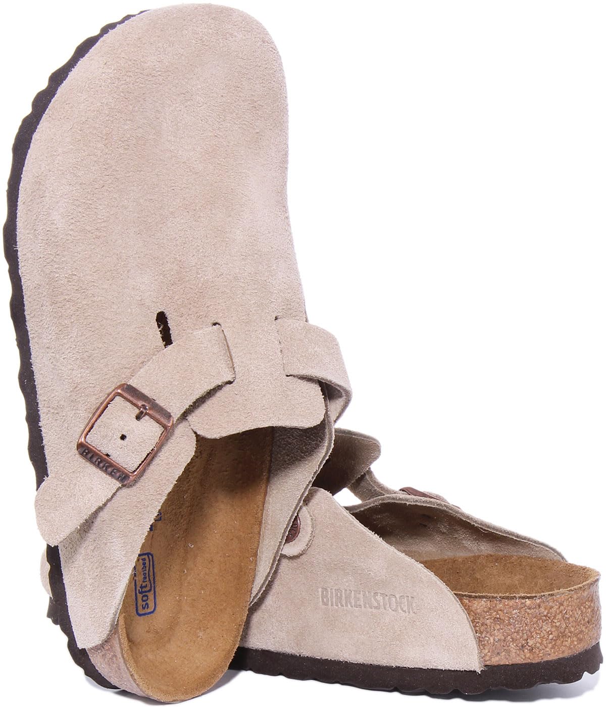 Taupe Suede Boston Clog by Birkenstock