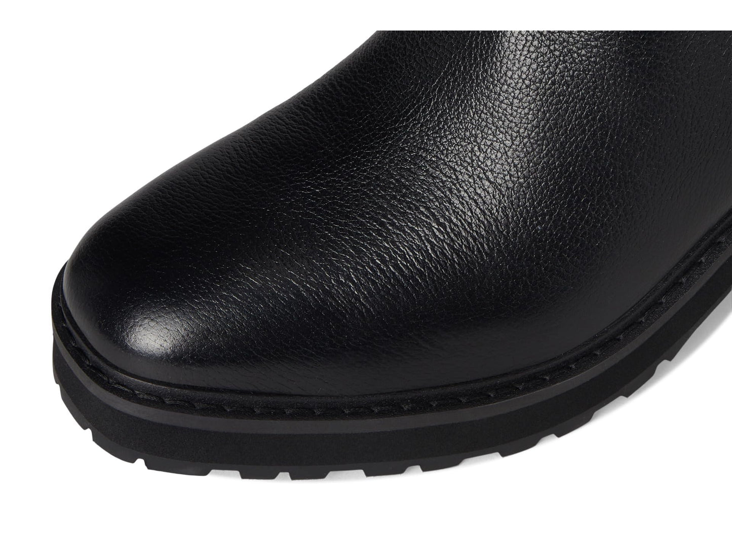 Cole Haan Women's Gema Tall Lug Boot Extended Calf Equestrian, Black Leather, 9.5