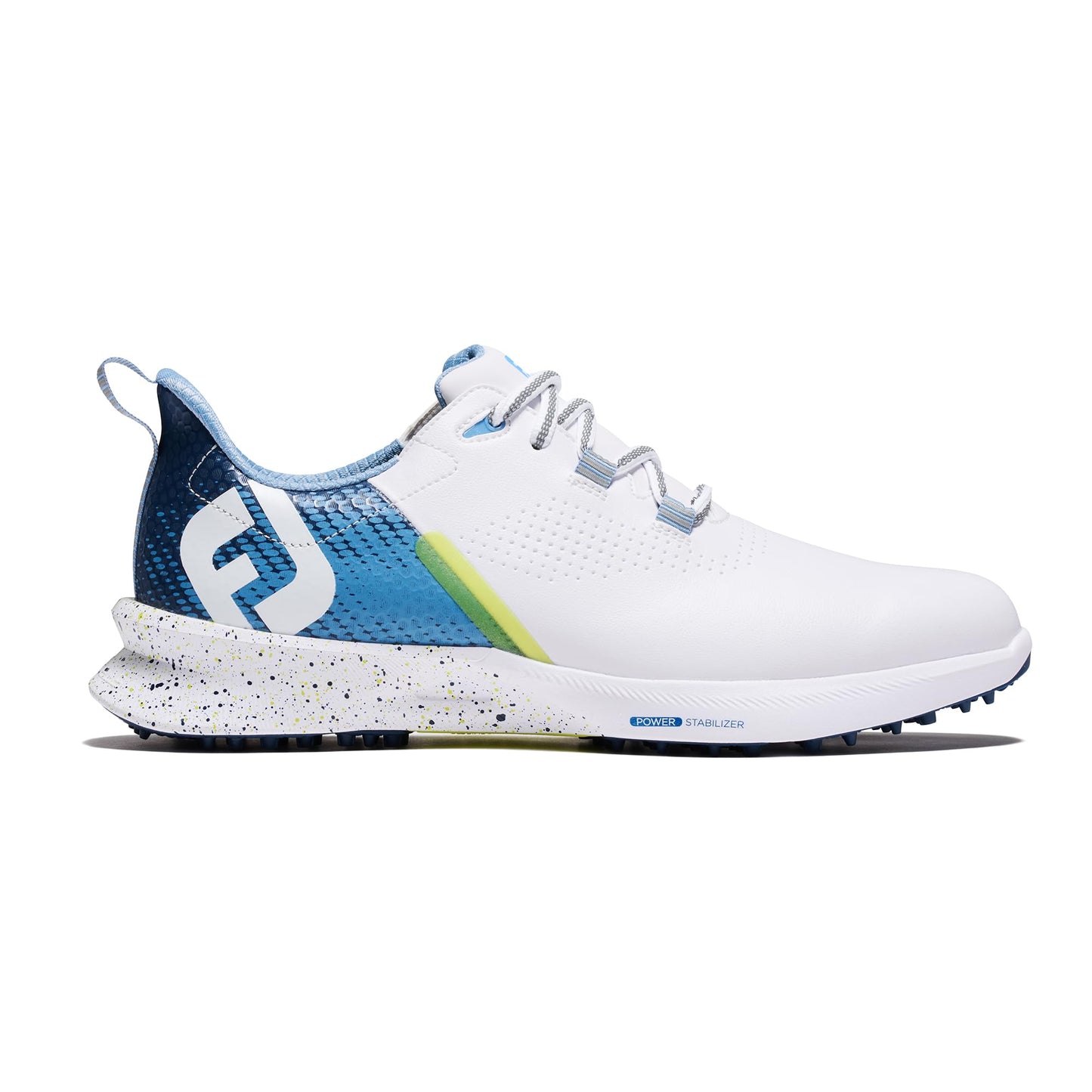 FootJoy Men's FJ Fuel Previous Season Style Golf Shoe, White/Blue/Green, 10 Wide