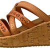Skechers Women's Beverlee - Tiger Posse Wedge Sandal, Tan, 6 M US