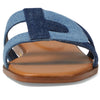 Cole Haan Womens Chrisee Sandal, Denim/Dark Denim, 7-B US