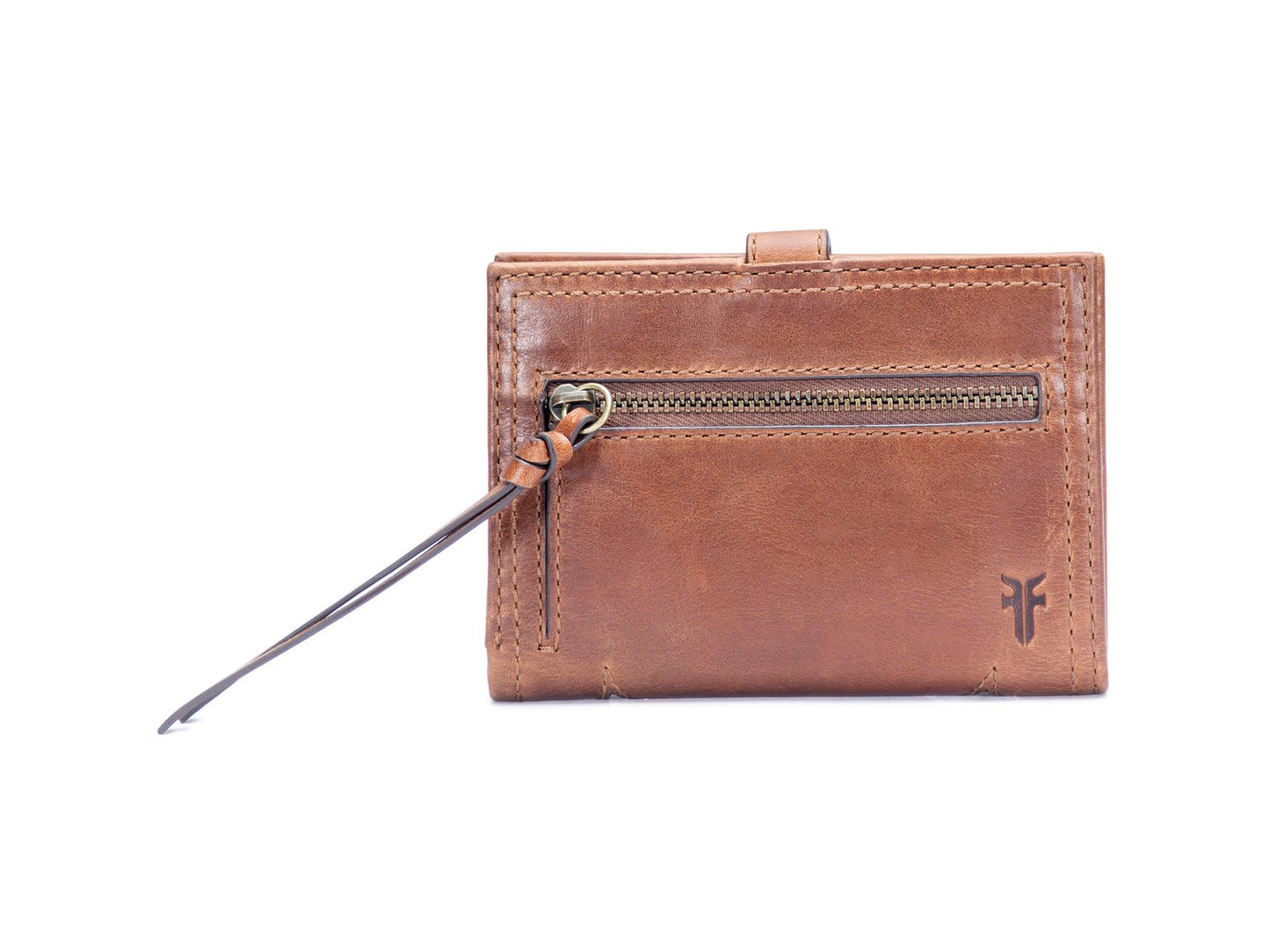 Frye Shelby Studded Small Wallet Cognac One Size