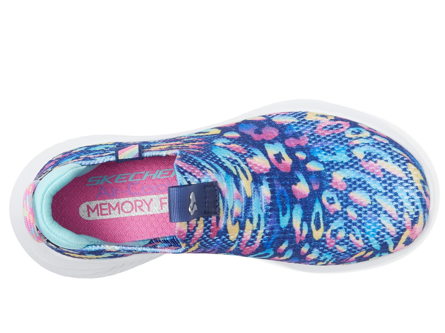 Skechers Kids Girls Ultra Flex 3.0 - Safari Shine Sneaker, Navy/Multi, 3