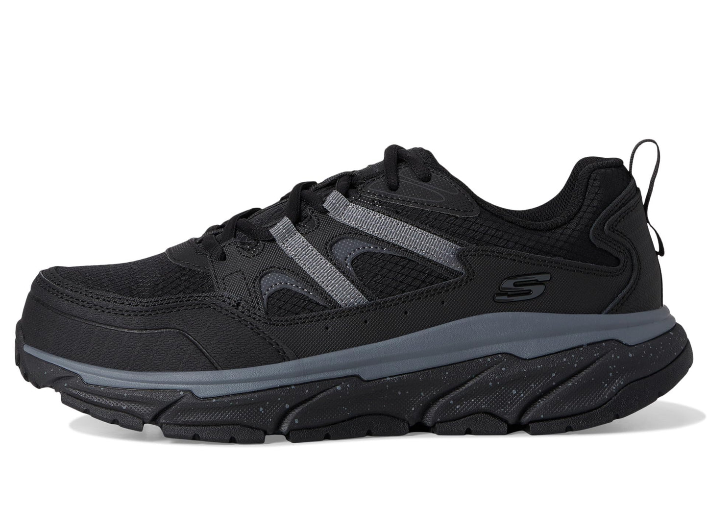 Skechers Work D'Lux Journey Comp Toe Sneaker, Black/Grey, 7